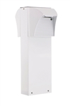 RAB BLED2X5-18NW 5W LED Square Bollard, Two BLEDs, 4000K Color Temperature (Neutral), 85 CRI, 18" Mounting Height, White Finish