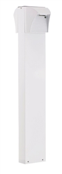 RAB BLED2X5-36YW 5W LED Square Bollard, Two BLEDs, 3000K Color Temperature (Warm), 87 CRI, 36" Mounting Height, White Finish