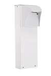 RAB BLED5-18NW 5W LED Square Bollard, One BLED, 4000K Color Temperature (Neutral), 85 CRI, 18" Mounting Height, White Finish