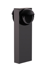 RAB BLEDR2X5-18Y 5W LED Round Bollard, Two BLEDs, 3000K Color Temperature (Warm), 87 CRI, 18" Mounting Height, Bronze Finish