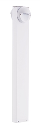 RAB BLEDR2X5-36NW 5W LED Round Bollard, Two BLEDs, 4000K Color Temperature (Neutral), 85 CRI, 36" Mounting Height, White Finish