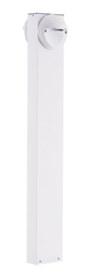 RAB BLEDR2X5-36YW 5W LED Round Bollard, Two BLEDs, 3000K Color Temperature (Warm), 87 CRI, 36" Mounting Height, White Finish