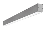 RAB BOA4S-20D10-40N-S 20W LED 4 ft Surface Mount Linear Slot Light, No Photocell, 4000K (Neutral), 1559 Lumens, 83 CRI, 120-277V, 40 Degree Reflector, Dimmable, Not DLC Listed, Silver Finish