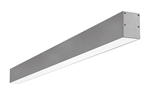 RAB BOA4S-40D10-40N-S 40W LED 4 ft Surface Mount Linear Slot Light, No Photocell, 4000K (Neutral), 2869 Lumens, 84 CRI, 120-277V, 40 Degree Reflector, Dimmable, Not DLC Listed, Silver Finish