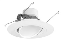 RAB DLED4AR11YN 11W 4" LED Round Retrofit Downlight, Adjustable Head, 3500K Color Temperature