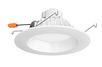 RAB DLED4R9YN 9W 4" LED Round Retrofit Downlight, Fixed Head, 3500K Color Temperature