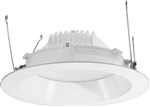 RAB DLED6R8Y/BAF 8W 6 inch LED Retrofit Downlight, 3000K (Warm), 532 Lumens, 87 CRI, With Baffle, White Finish