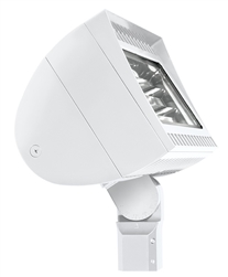 RAB FXLED200SFB64W/PCS2 200W Slipfitter Mount LED Floodlight, 5000K (Cool), 277V Swivel Photocell, 25988 Lumens, 72 CRI, 277V, 6H x 4V Beam Distribution, Standard Operation, DLC Listed, White Finish