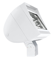 RAB FXLED200TYB46W/D10 200W Trunnion Mount LED Floodlight, 3000K (Warm), No Photocell, 21301 Lumens, 81 CRI, 120-277V, 4H x 6V Beam Distribution, Dimmable Operation, DLC Listed, White Finish