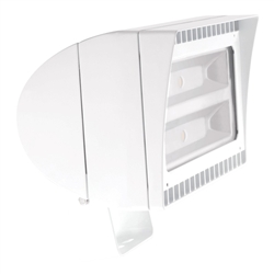 RAB FXLED78TYW 78W Trunnion Mount LED Floodlight, 3000K (Warm), 6414 Lumens, 82 CRI, Standard Operation, White Finish