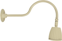 RAB GN1LED13NRI 13W LED Gooseneck No Shade with 24" Goose Arm, 4000K (Neutral), Rectangular Reflector, Ivory Finish