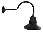 RAB GN1LED13NRSTB 13W LED Gooseneck Straight Shade with 24" Goose Arm, 4000K (Neutral), Rectangular Reflector, 15" Straight Shade, Black Finish