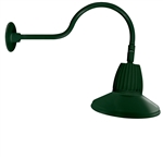 RAB GN1LED13NRSTG 13W LED Gooseneck Straight Shade with 24" Goose Arm, 4000K (Neutral), Rectangular Reflector, 15" Straight Shade, Hunter Green Finish