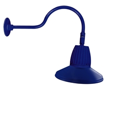 RAB GN1LED13NSTBL 13W LED Gooseneck Straight Shade with 24" Goose Arm, 4000K (Neutral), Flood Reflector, 15" Straight Shade, Royal Blue Finish