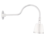 RAB GN1LED13NSW 13W LED Gooseneck No Shade with 24" Goose Arm, 4000K (Neutral), Spot Reflector, White Finish