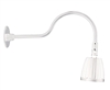 RAB GN1LED13NW 13W LED Gooseneck No Shade with 24" Goose Arm, 4000K (Neutral), Flood Reflector, White Finish