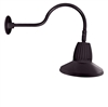 RAB GN1LED26YSTA 26W LED Gooseneck Straight Shade with 24" Goose Arm, 3000K (Warm), Flood Reflector, 15" Straight Shade, Bronze Finish