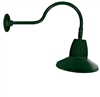 RAB GN1LED26YSTG 26W LED Gooseneck Straight Shade with 24" Goose Arm, 3000K (Warm), Flood Reflector, 15" Straight Shade, Hunter Green Finish