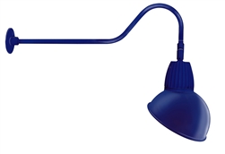 RAB GN2LED13NRADBL 13W LED Gooseneck Dome Shade with 35" Goose Arm, 4000K (Neutral), Rectangular Reflector, 15" Angled Dome Shade, Royal Blue Finish