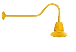 RAB GN2LED13NRST11YL 13W LED Gooseneck Straight Shade with 35" Goose Arm, 4000K (Neutral), Rectangular Reflector, 11" Straight Shade, Yellow Finish