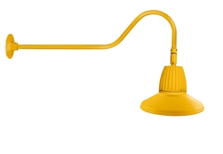 RAB GN2LED13NRSTYL 13W LED Gooseneck Straight Shade with 35" Goose Arm, 4000K (Neutral), Rectangular Reflector, 15" Straight Shade, Yellow Finish