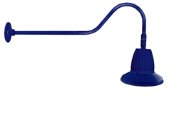 RAB GN2LED13NSST11BL 13W LED Gooseneck Straight Shade with 35" Goose Arm, 4000K (Neutral), Spot Reflector, 11" Straight Shade, Royal Blue Finish