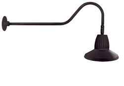 RAB GN2LED13NSTA 13W LED Gooseneck Straight Shade with 35" Goose Arm, 4000K (Neutral), Flood Reflector, 15" Straight Shade, Bronze Finish