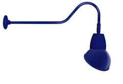 RAB GN2LED13YAD11BL 13W LED Gooseneck Dome Shade with 35" Goose Arm, 3000K (Warm), Flood Reflector, 11" Angled Dome Shade, Royal Blue Finish