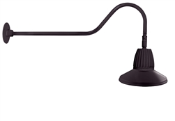 RAB GN2LED13YSSTA 13W LED Gooseneck Straight Shade with 35" Goose Arm, 3000K (Warm), Spot Reflector, 15" Straight Shade, Bronze Finish