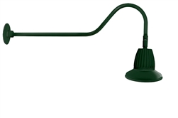 RAB GN2LED26NRST11G 26W LED Gooseneck Straight Shade with 35" Goose Arm, 4000K (Neutral), Rectangular Reflector, 11" Straight Shade, Hunter Green Finish