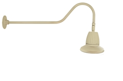 RAB GN2LED26NRST11I 26W LED Gooseneck Straight Shade with 35" Goose Arm, 4000K (Neutral), Rectangular Reflector, 11" Straight Shade, Ivory Finish