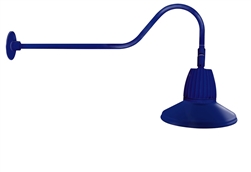 RAB GN2LED26NRSTBL 26W LED Gooseneck Straight Shade with 35" Goose Arm, 4000K (Neutral), Rectangular Reflector, 15" Straight Shade, Royal Blue Finish