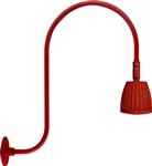 RAB RAB-GN3LED13NR 13W LED Gooseneck No Shade with Upcurve 30" High, 25" from Wall Goose Arm 4000K (Neutral), Flood Reflector, Red Finish