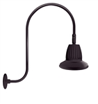 RAB GN3LED13NSST11A 13W LED Gooseneck Straight Shade with Upcurve 30" High, 25" from Wall Goose Arm, 4000K (Neutral), Spot Reflector, 11" Straight Shade, Bronze Finish