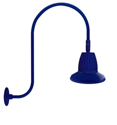 RAB GN3LED13YRST11BL 13W LED Gooseneck Straight Shade with Upcurve 30" High, 25" from Wall Goose Arm, 3000K (Warm), Rectangular Reflector, 11" Straight Shade, Royal Blue Finish