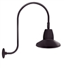 RAB GN3LED26NSTA 26W LED Gooseneck Straight Shade with Upcurve 30" High, 25" from Wall Goose Arm, 4000K (Neutral), Flood Reflector, 15" Straight Shade, Bronze Finish