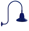 RAB GN3LED26NSTBL 26W LED Gooseneck Straight Shade with Upcurve 30" High, 25" from Wall Goose Arm, 4000K (Neutral), Flood Reflector, 15" Straight Shade, Royal Blue Finish