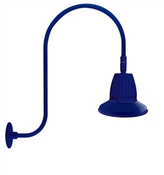 RAB GN3LED26YSST11BL 26W LED Gooseneck Straight Shade with Upcurve 30" High, 25" from Wall Goose Arm, 3000K (Warm), Spot Reflector, 11" Straight Shade, Royal Blue Finish