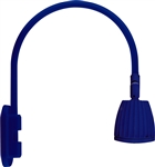 RAB GN4LED13NBL 26W LED Gooseneck No Shade with Wall 20" High, 19" from Wall Goose Arm, 4000K (Neutral), Flood Reflector, Royal Blue Finish