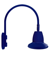 RAB GN4LED13YSST11BL 13W LED Gooseneck Straight Shade with Wall 20" High, 19" from Wall Goose Arm, 3000K (Warm), Spot Reflector, 11" Straight Shade, Royal Blue Finish