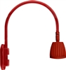 RAB GN4LED26YR 26W LED Gooseneck No Shade with Wall 20" High, 19" from Wall Goose Arm, 3000K (Warm), Flood Reflector, Red Finish