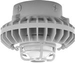 RAB HAZXLED42F-DG 42W Ceiling Mount LED Hazardous Location Fixture, 5100K (Cool), 2520 Lumen, 70 CRI, Frosted Globes, Die Cast Guard,  DLC Listed, Natural Finish