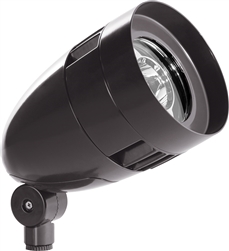 RAB HBLED13YA/D10 13W LED Bulled Floodlight, 3000K (Warm), No Photocell, 1228 Lumens, 81 CRI, 120-277V, Not DLC Listed, Bronze Finish