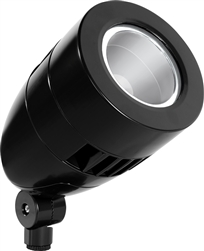 RAB HNLED13YB/D10 13W LED Bullet Narrow Spotlight, 3000K (Warm), No Photocell, 1017 Lumens, 81 CRI, 120-277V, Dimmable Operation, Black Finish