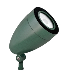 RAB HSLED13NVG/D10 13W LED Spotlight, 4000K (Neutral), No Photocell, 1111 Lumens, 82 CRI, 120-277V, Not DLC Listed, Verde Green Finish