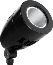 RAB HSLED18B/D10 18W LED Bullet Spotlight, 5000K (Cool), No Photocell, 1997 Lumens, 68 CRI, 120-277V, 3H x 3V Beam Distribution, Dimmable Operation, DLC Listed, Black Finish