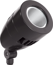 RAB HSLED18YA 18W LED Bullet Spotlight, 3000K (Warm), No Photocell, 1560 Lumens, 82 CRI, 120-277V, 3H x 3V Beam Distribution, Standard Operation, Not DLC Listed, Bronze Finish