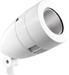 RAB HSLED26YW/D10 26W LED Bullet Spotlight, 3000K (Warm), No Photocell, 1929 Lumens, 81 CRI, 120-277V, 3H x 3V Beam Distribution, Dimmable Operation, Not DLC Listed, White Finish