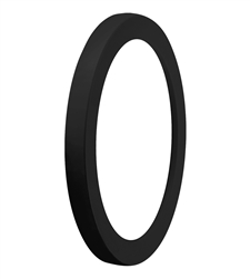 RAB LFGNLEDB Lens/Door Frame, Frosted Lens, Compatible with Gooseneck Fixture,  Black Finish