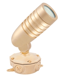 RAB LFLED5MBR 5W Marine-Listed LED Floodlight, 5000K (Cool), Brass Finish